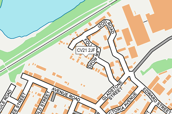 CV21 2JF map - OS OpenMap – Local (Ordnance Survey)