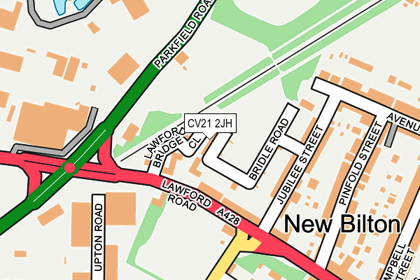 CV21 2JH map - OS OpenMap – Local (Ordnance Survey)