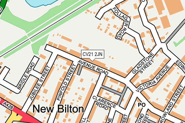 CV21 2JN map - OS OpenMap – Local (Ordnance Survey)