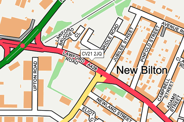 CV21 2JQ map - OS OpenMap – Local (Ordnance Survey)