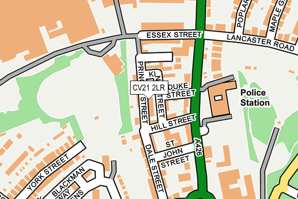 CV21 2LR map - OS OpenMap – Local (Ordnance Survey)