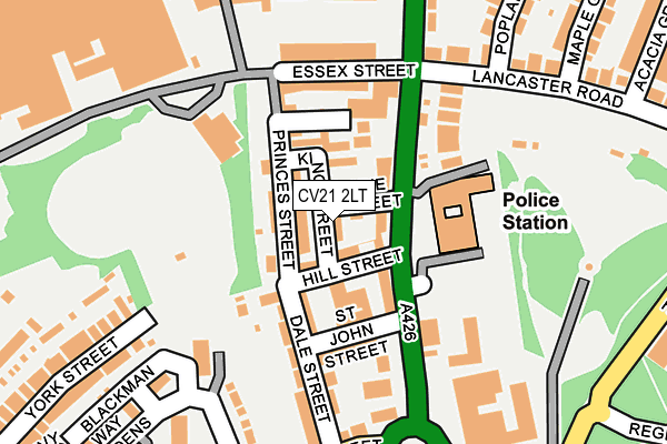 CV21 2LT map - OS OpenMap – Local (Ordnance Survey)