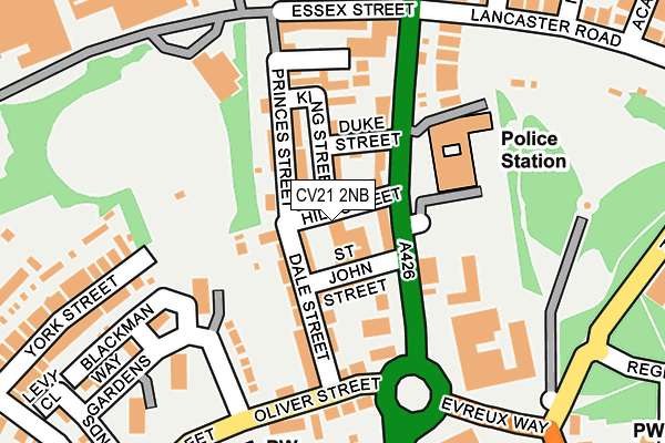 CV21 2NB map - OS OpenMap – Local (Ordnance Survey)