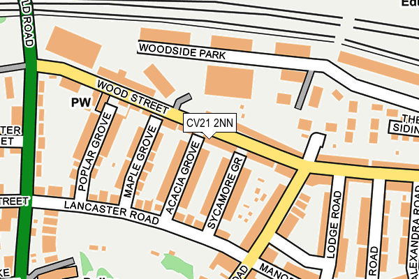 CV21 2NN map - OS OpenMap – Local (Ordnance Survey)