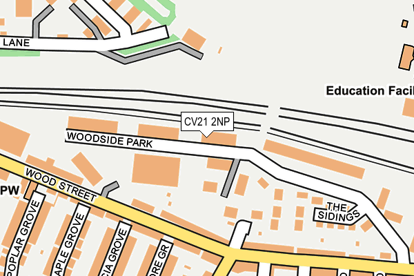 CV21 2NP map - OS OpenMap – Local (Ordnance Survey)