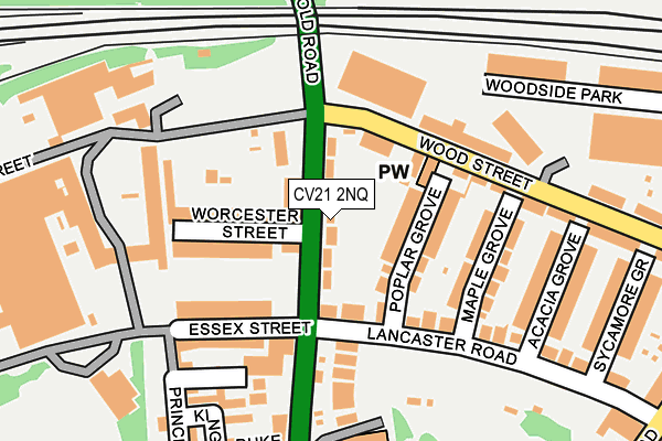 CV21 2NQ map - OS OpenMap – Local (Ordnance Survey)