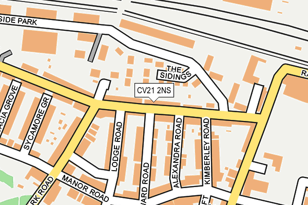 CV21 2NS map - OS OpenMap – Local (Ordnance Survey)