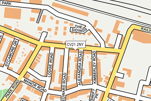 CV21 2NY map - OS OpenMap – Local (Ordnance Survey)