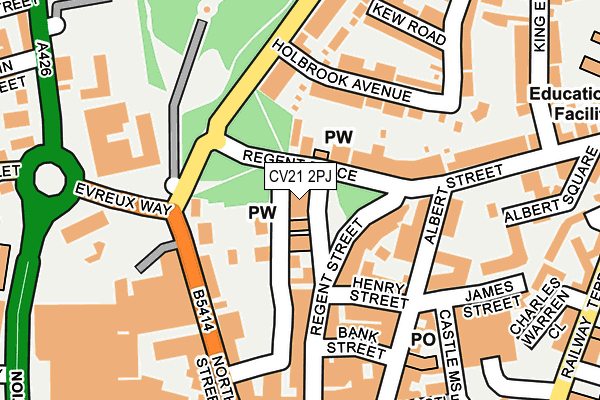 CV21 2PJ map - OS OpenMap – Local (Ordnance Survey)