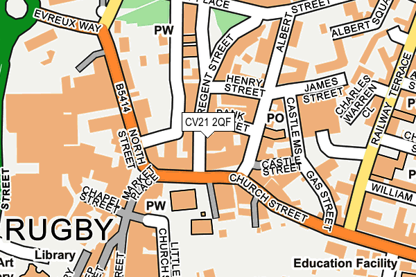 CV21 2QF map - OS OpenMap – Local (Ordnance Survey)