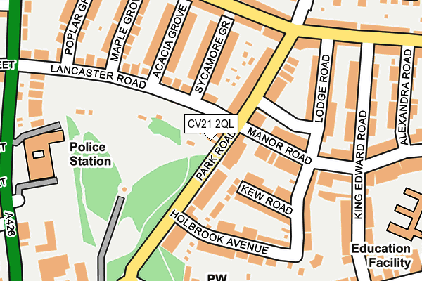 CV21 2QL map - OS OpenMap – Local (Ordnance Survey)