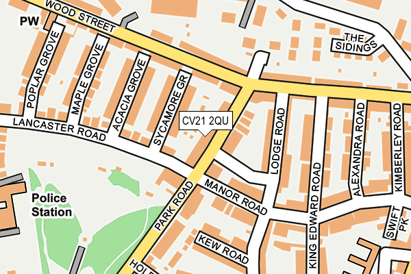 CV21 2QU map - OS OpenMap – Local (Ordnance Survey)