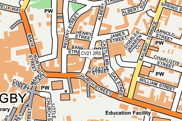 CV21 2RS map - OS OpenMap – Local (Ordnance Survey)