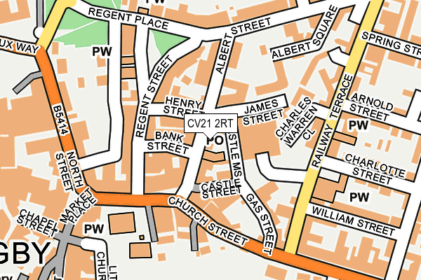 CV21 2RT map - OS OpenMap – Local (Ordnance Survey)