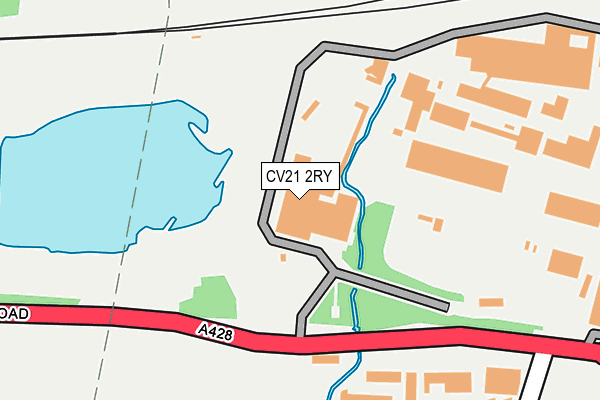 CV21 2RY map - OS OpenMap – Local (Ordnance Survey)
