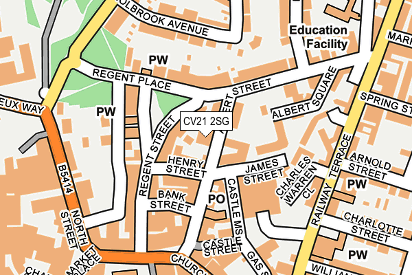CV21 2SG map - OS OpenMap – Local (Ordnance Survey)