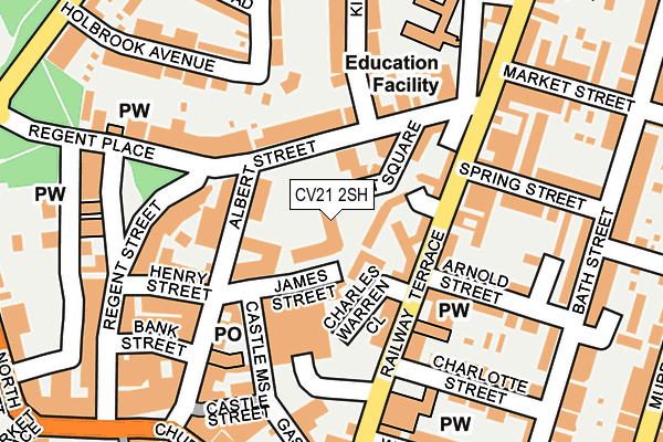 CV21 2SH map - OS OpenMap – Local (Ordnance Survey)
