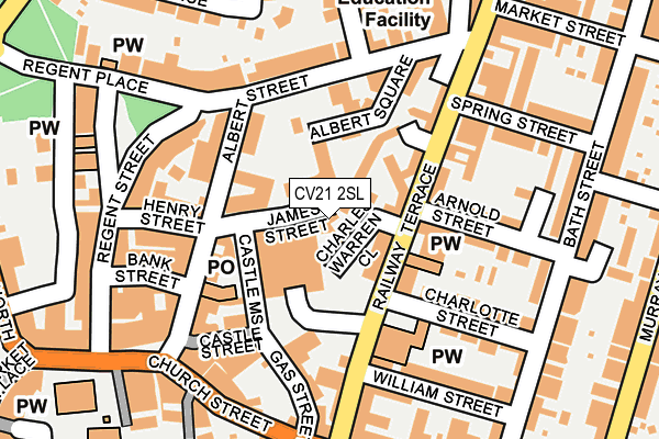 CV21 2SL map - OS OpenMap – Local (Ordnance Survey)