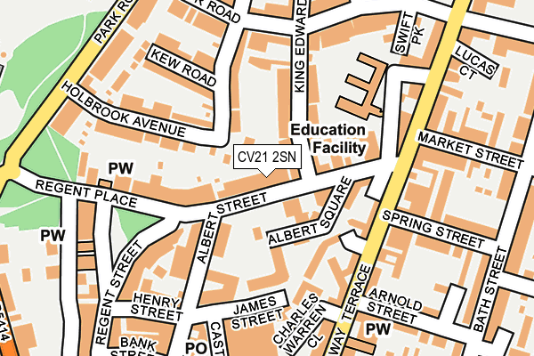 CV21 2SN map - OS OpenMap – Local (Ordnance Survey)