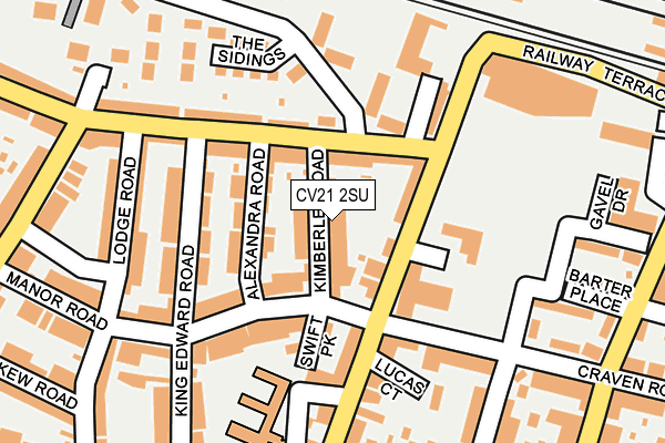 CV21 2SU map - OS OpenMap – Local (Ordnance Survey)