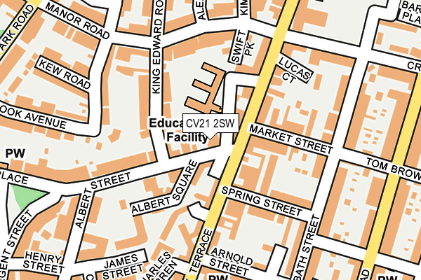 CV21 2SW map - OS OpenMap – Local (Ordnance Survey)