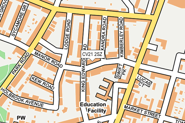 CV21 2SZ map - OS OpenMap – Local (Ordnance Survey)