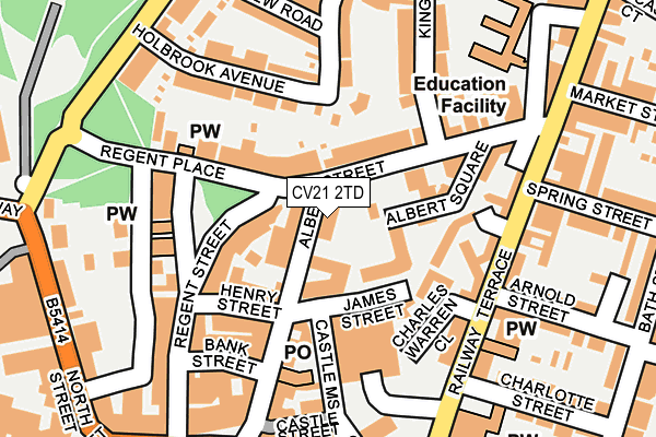 CV21 2TD map - OS OpenMap – Local (Ordnance Survey)