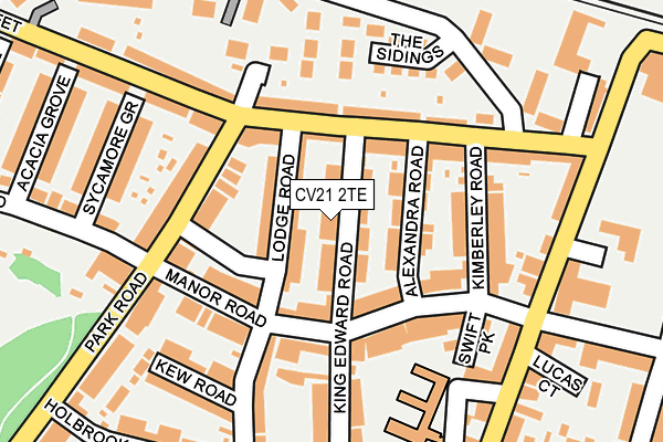 CV21 2TE map - OS OpenMap – Local (Ordnance Survey)
