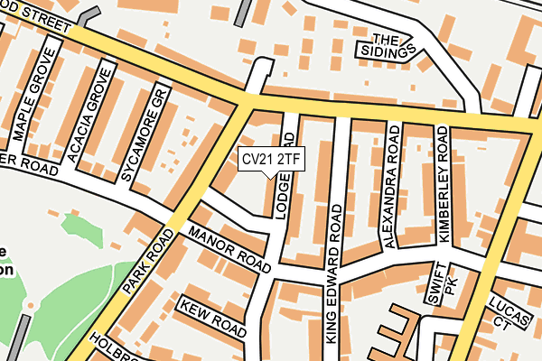 CV21 2TF map - OS OpenMap – Local (Ordnance Survey)