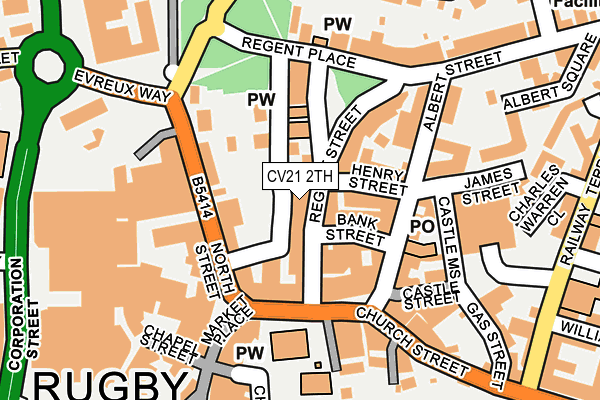 CV21 2TH map - OS OpenMap – Local (Ordnance Survey)