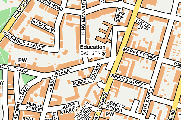 CV21 2TN map - OS OpenMap – Local (Ordnance Survey)