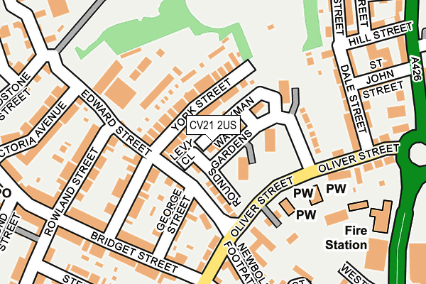 CV21 2US map - OS OpenMap – Local (Ordnance Survey)