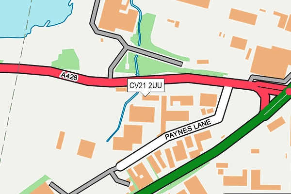CV21 2UU map - OS OpenMap – Local (Ordnance Survey)