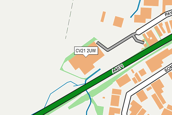 CV21 2UW map - OS OpenMap – Local (Ordnance Survey)