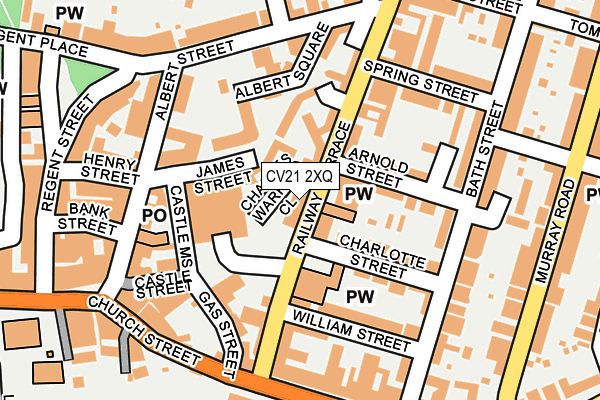 CV21 2XQ map - OS OpenMap – Local (Ordnance Survey)