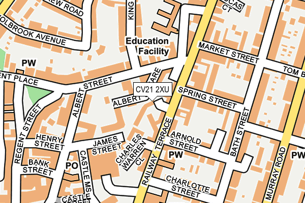 CV21 2XU map - OS OpenMap – Local (Ordnance Survey)