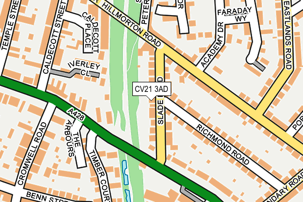 CV21 3AD map - OS OpenMap – Local (Ordnance Survey)