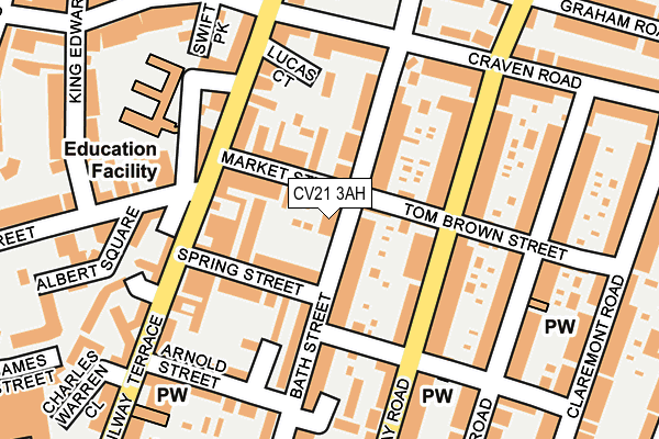 CV21 3AH map - OS OpenMap – Local (Ordnance Survey)