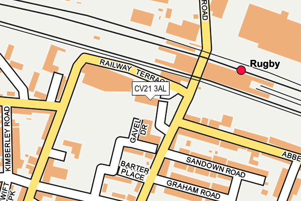 CV21 3AL map - OS OpenMap – Local (Ordnance Survey)