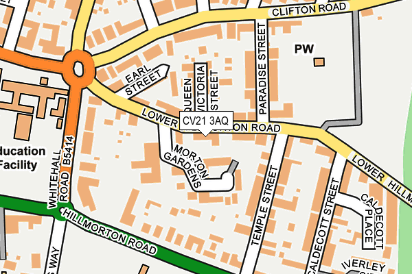 CV21 3AQ map - OS OpenMap – Local (Ordnance Survey)