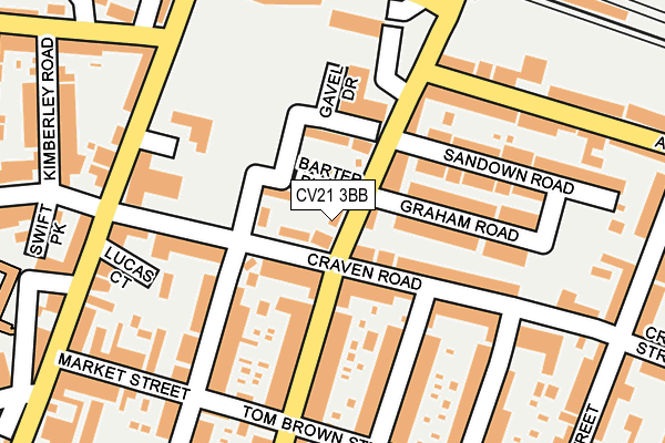 CV21 3BB map - OS OpenMap – Local (Ordnance Survey)
