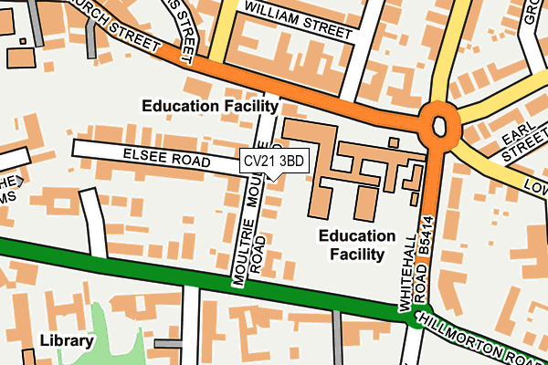 CV21 3BD map - OS OpenMap – Local (Ordnance Survey)