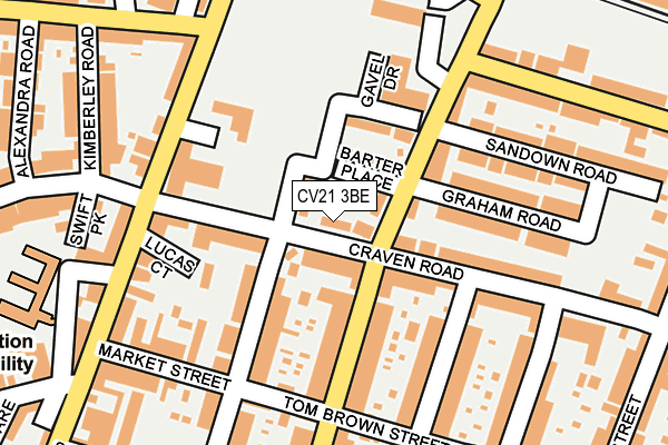 CV21 3BE map - OS OpenMap – Local (Ordnance Survey)