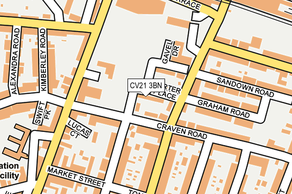 CV21 3BN map - OS OpenMap – Local (Ordnance Survey)