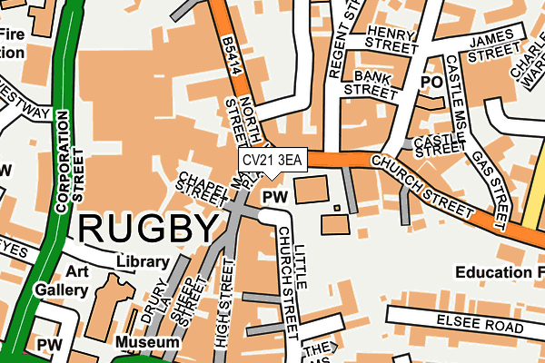 CV21 3EA map - OS OpenMap – Local (Ordnance Survey)