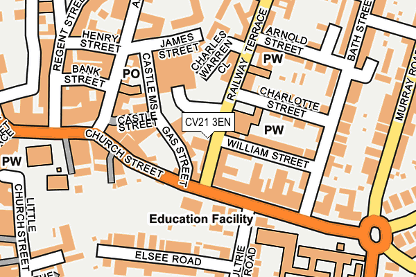 CV21 3EN map - OS OpenMap – Local (Ordnance Survey)