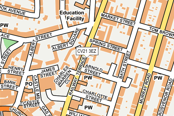 CV21 3EZ map - OS OpenMap – Local (Ordnance Survey)