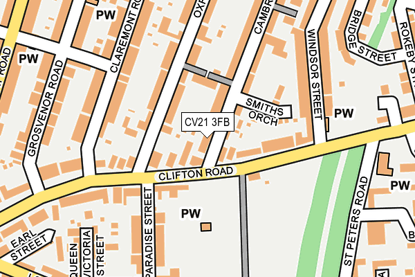 CV21 3FB map - OS OpenMap – Local (Ordnance Survey)