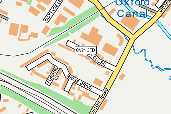 CV21 3FD map - OS OpenMap – Local (Ordnance Survey)