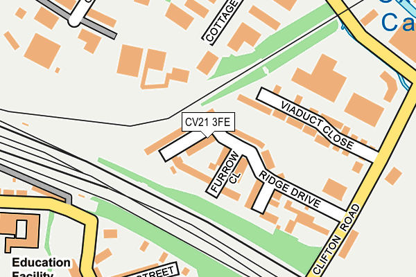 CV21 3FE map - OS OpenMap – Local (Ordnance Survey)